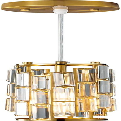 Pendant Lighting Modern Pendant Light, Mini Crystal Chandeliers,Adjustable Pendant Light Fixture for Kitchen Island Dinning Room Bedroom (Gold, 1 - Light) - WORLD TIME VISITS