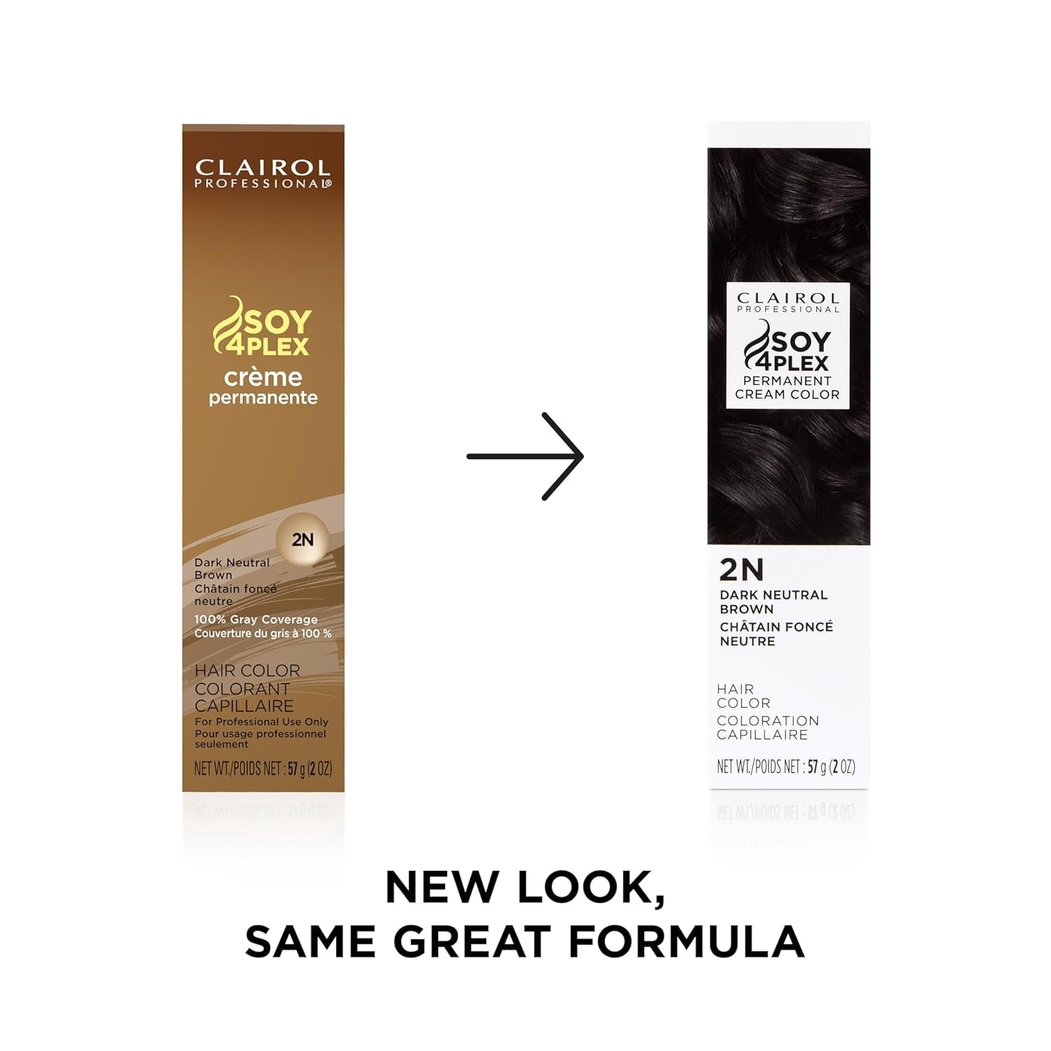 Permanent Crème Hair Color, Dark Hair Dye for Fade Resistant Gray Coverage, 2 Oz | Packaging May Vary - WORLD TIME VISITS