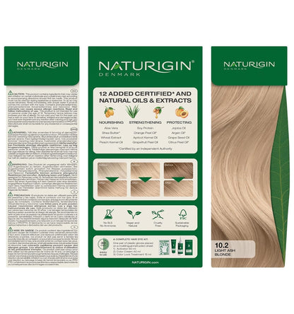 Permanent Hair Dye, 10.2 Light Ash Blonde, Ammonia and Paraben Free, up to 100% Gray Hair Coverage, Long Lasting, Vegan, Cruelty Free