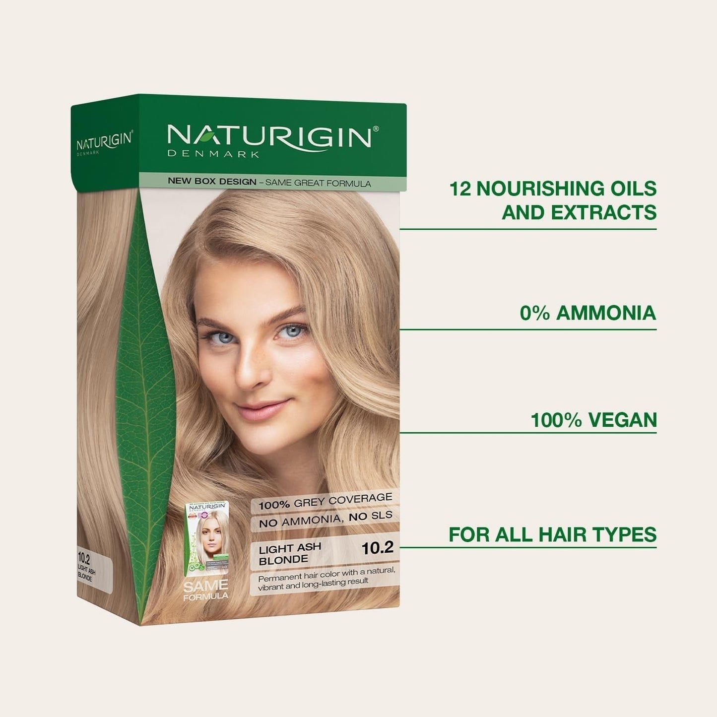 Permanent Hair Dye, 10.2 Light Ash Blonde, Ammonia and Paraben Free, up to 100% Gray Hair Coverage, Long Lasting, Vegan, Cruelty Free - WORLD TIME VISITS