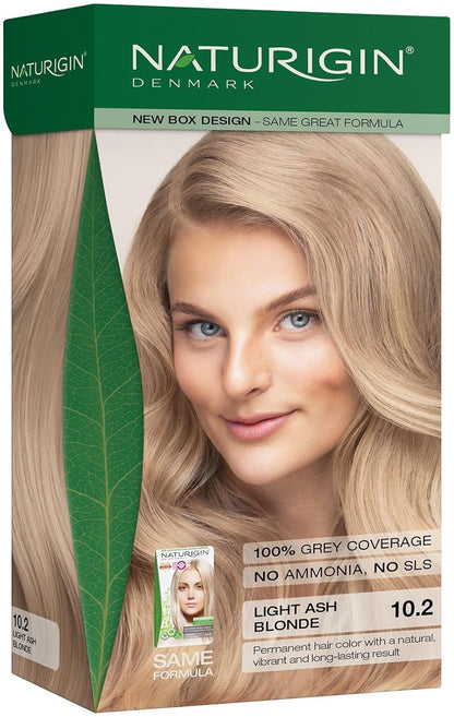 Permanent Hair Dye, 10.2 Light Ash Blonde, Ammonia and Paraben Free, up to 100% Gray Hair Coverage, Long Lasting, Vegan, Cruelty Free - WORLD TIME VISITS