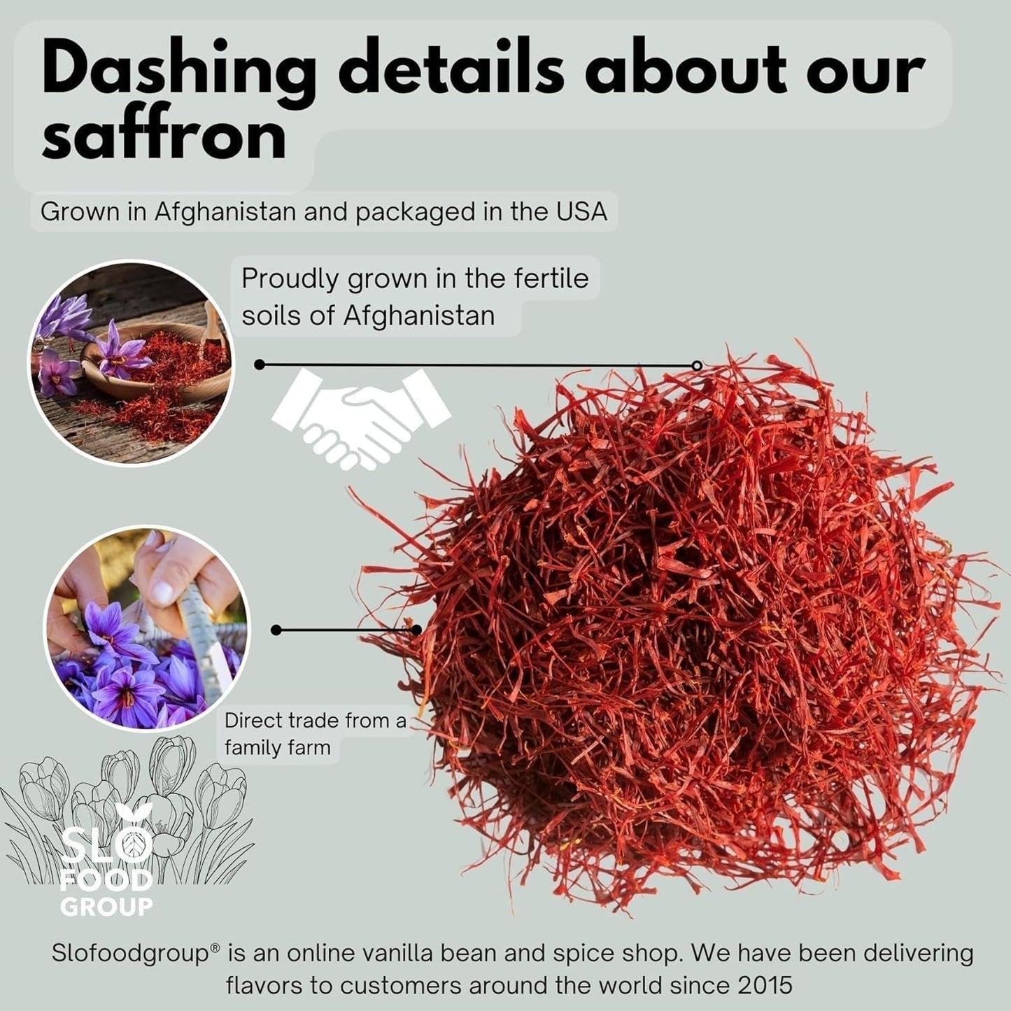 Persian Saffron Spice from Afghanistan by , Premium Quality Saffron Threads, All Red Saffron Filaments for Cooking, Tea, Baking and More, Grade 1 Quality 3 Grams