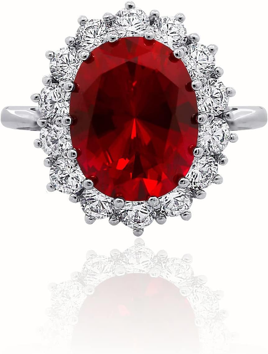 Platinum-Plated Sterling Silver Celebrity Kate Ring Made with Infinite Elements Zirconia Accents, (Previously Amazon Collection)