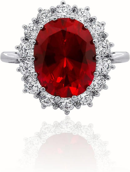 Platinum-Plated Sterling Silver Celebrity Kate Ring Made with Infinite Elements Zirconia Accents, (Previously Amazon Collection)