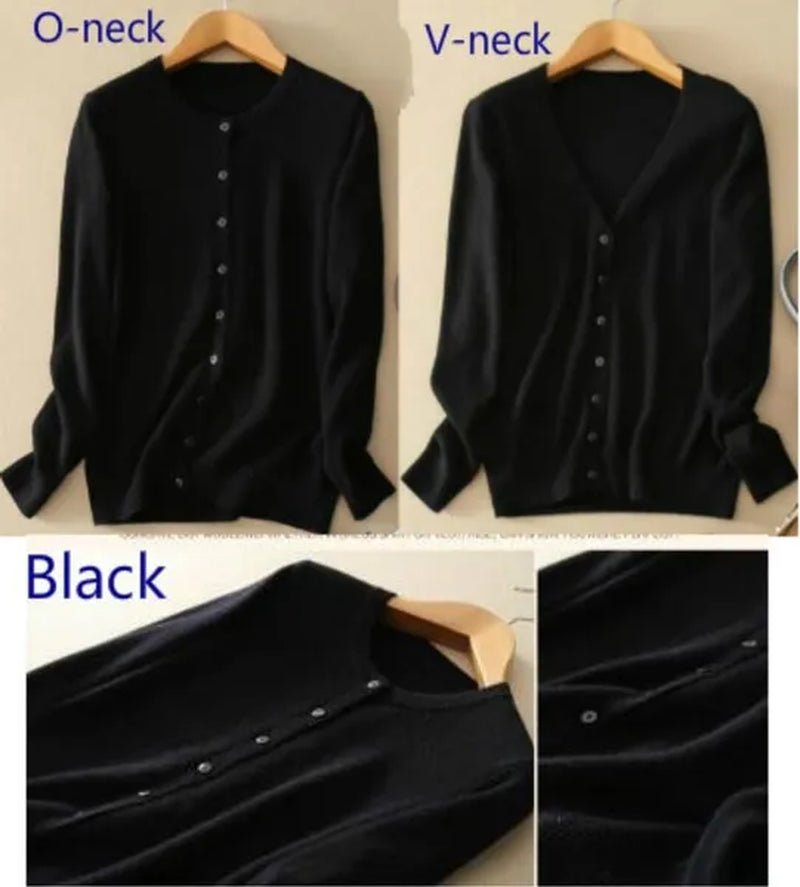 Plus Size S-XXL Spring Fashion Wool Pure Cashmere Sweater Cardigan Pullovers Pull Long Sleeve Women Sweaters Cardigans Outwear Coat