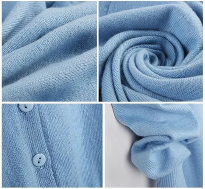 Plus Size S - XXL Spring Fashion Wool Pure Cashmere Sweater Cardigan Pullovers Pull Long Sleeve Women Sweaters Cardigans Outwear Coat - WORLD TIME VISITS