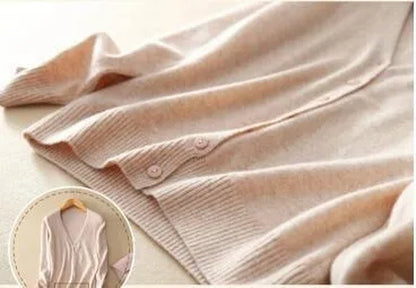 Plus Size S-XXL Spring Fashion Wool Pure Cashmere Sweater Cardigan Pullovers Pull Long Sleeve Women Sweaters Cardigans Outwear Coat