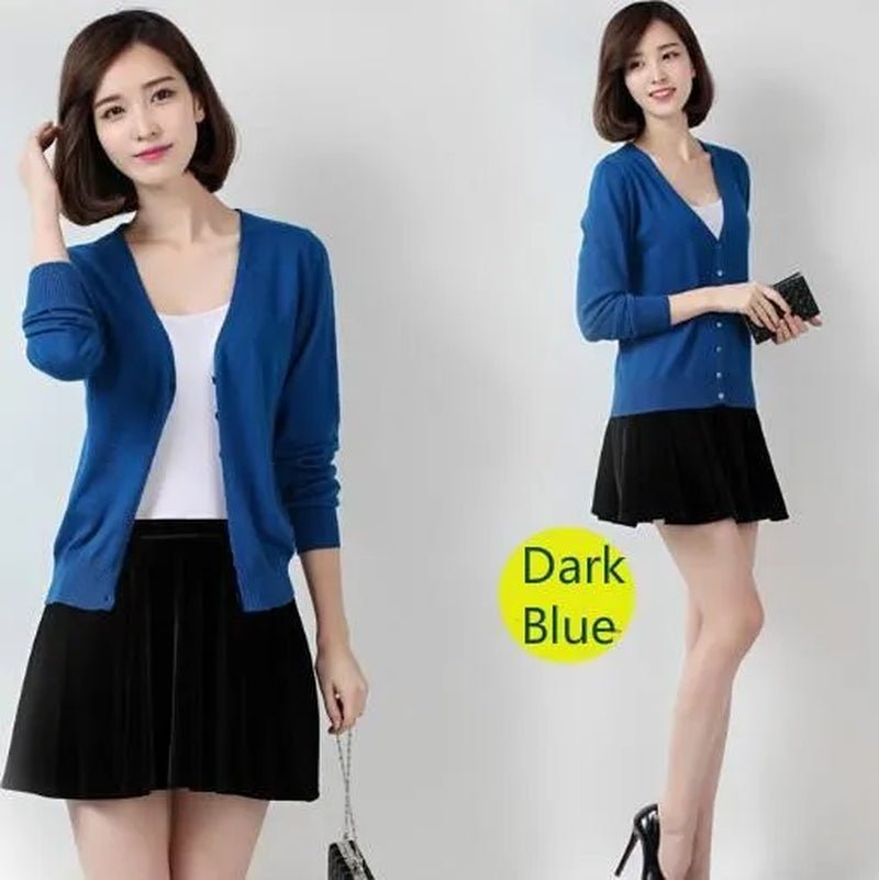 Plus Size S-XXL Spring Fashion Wool Pure Cashmere Sweater Cardigan Pullovers Pull Long Sleeve Women Sweaters Cardigans Outwear Coat
