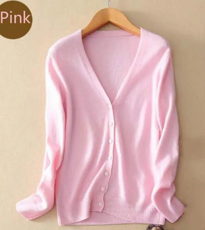 Plus Size S-XXL Spring Fashion Wool Pure Cashmere Sweater Cardigan Pullovers Pull Long Sleeve Women Sweaters Cardigans Outwear Coat