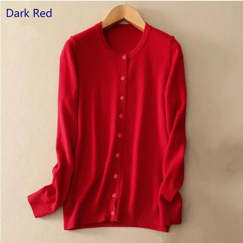 Plus Size S-XXL Spring Fashion Wool Pure Cashmere Sweater Cardigan Pullovers Pull Long Sleeve Women Sweaters Cardigans Outwear Coat