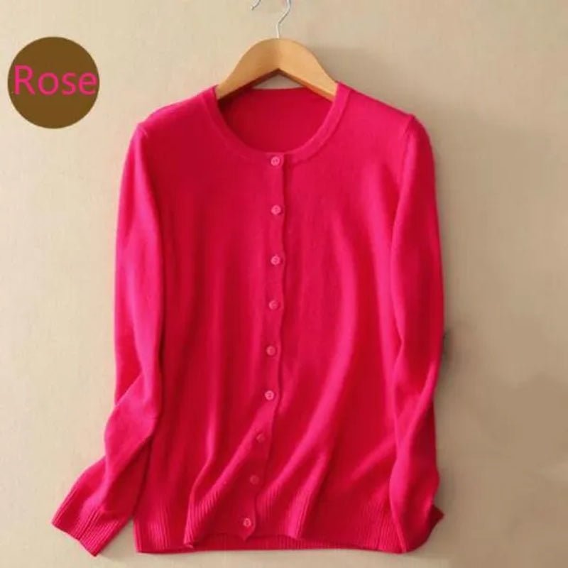 Plus Size S-XXL Spring Fashion Wool Pure Cashmere Sweater Cardigan Pullovers Pull Long Sleeve Women Sweaters Cardigans Outwear Coat