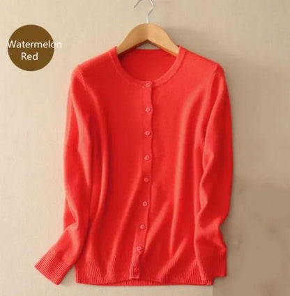 Plus Size S-XXL Spring Fashion Wool Pure Cashmere Sweater Cardigan Pullovers Pull Long Sleeve Women Sweaters Cardigans Outwear Coat