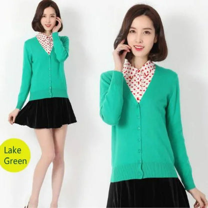 Plus Size S-XXL Spring Fashion Wool Pure Cashmere Sweater Cardigan Pullovers Pull Long Sleeve Women Sweaters Cardigans Outwear Coat