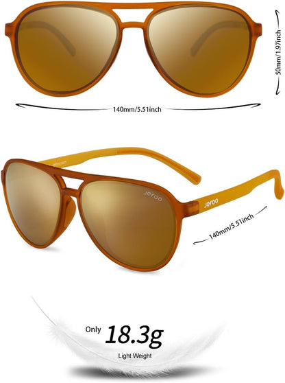 Polarized Aviator Sunglasses for Women Men Retro Trendy Sports Sunglasses for Outdoor UV400 Protection