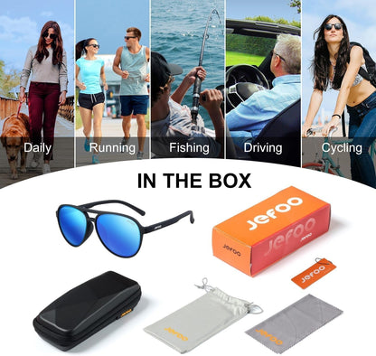 Polarized Aviator Sunglasses for Women Men Retro Trendy Sports Sunglasses for Outdoor UV400 Protection
