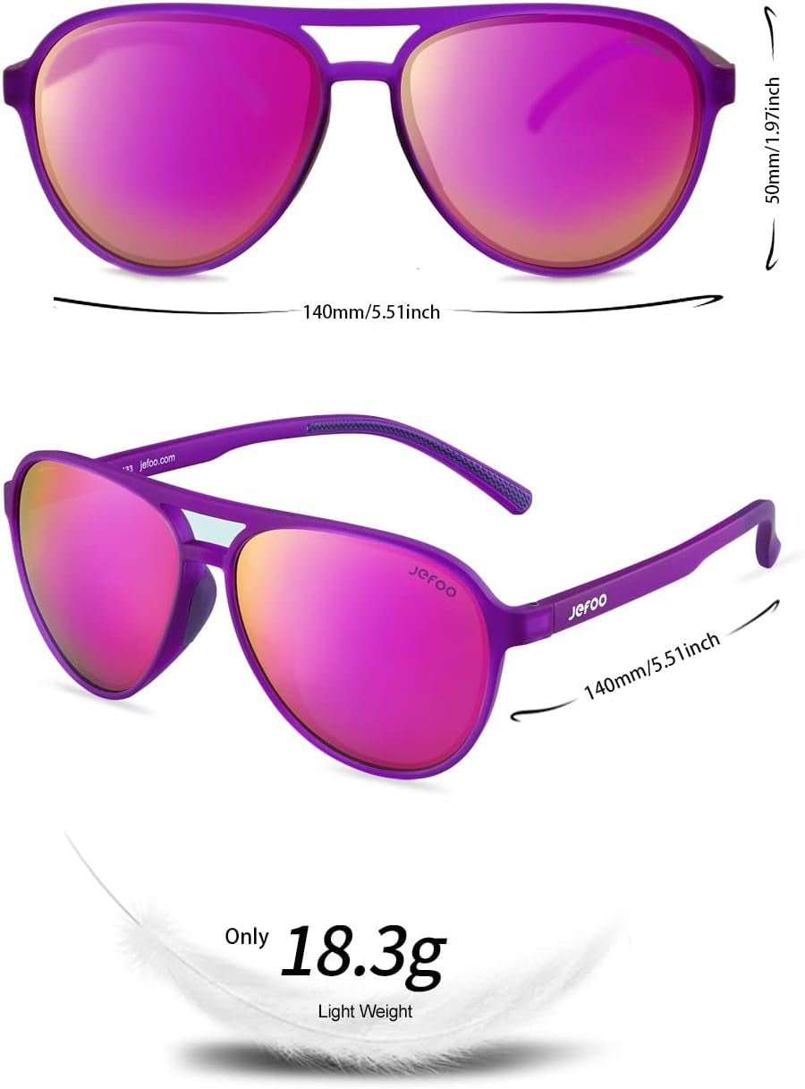 Polarized Aviator Sunglasses for Women Men Retro Trendy Sports Sunglasses for Outdoor UV400 Protection