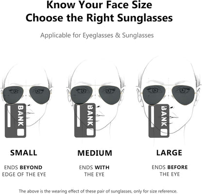 Polarized Aviator Sunglasses for Women Men, UV400 Protection Lens and Lightweight Metal Pilot Frame
