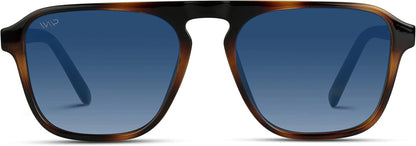 Polarized Modern Aviator One - Bridge Square Mens Sunglasses - WORLD TIME VISITS