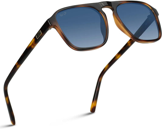 Polarized Modern Aviator One - Bridge Square Mens Sunglasses - WORLD TIME VISITS
