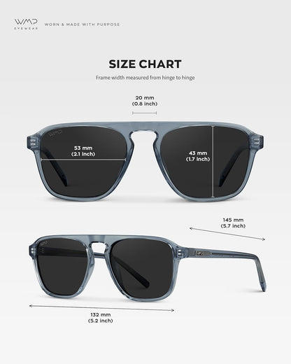 Polarized Modern Aviator One-Bridge Square Mens Sunglasses