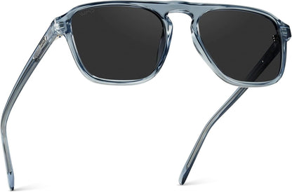 Polarized Modern Aviator One - Bridge Square Mens Sunglasses - WORLD TIME VISITS