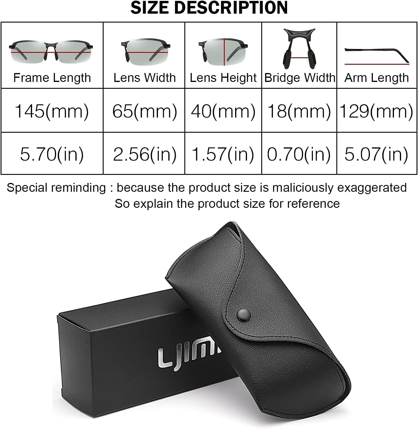 Polarized Photochromic Driving Z87 Sunglasses for Men Women Day and Night Safety Glasses