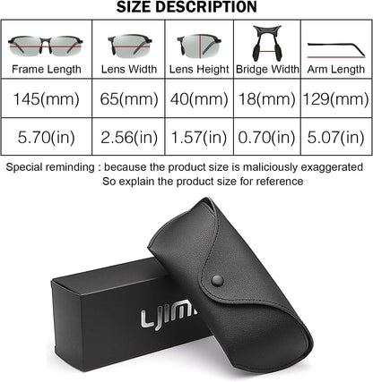 Polarized Photochromic Driving Z87 Sunglasses for Men Women Day and Night Safety Glasses