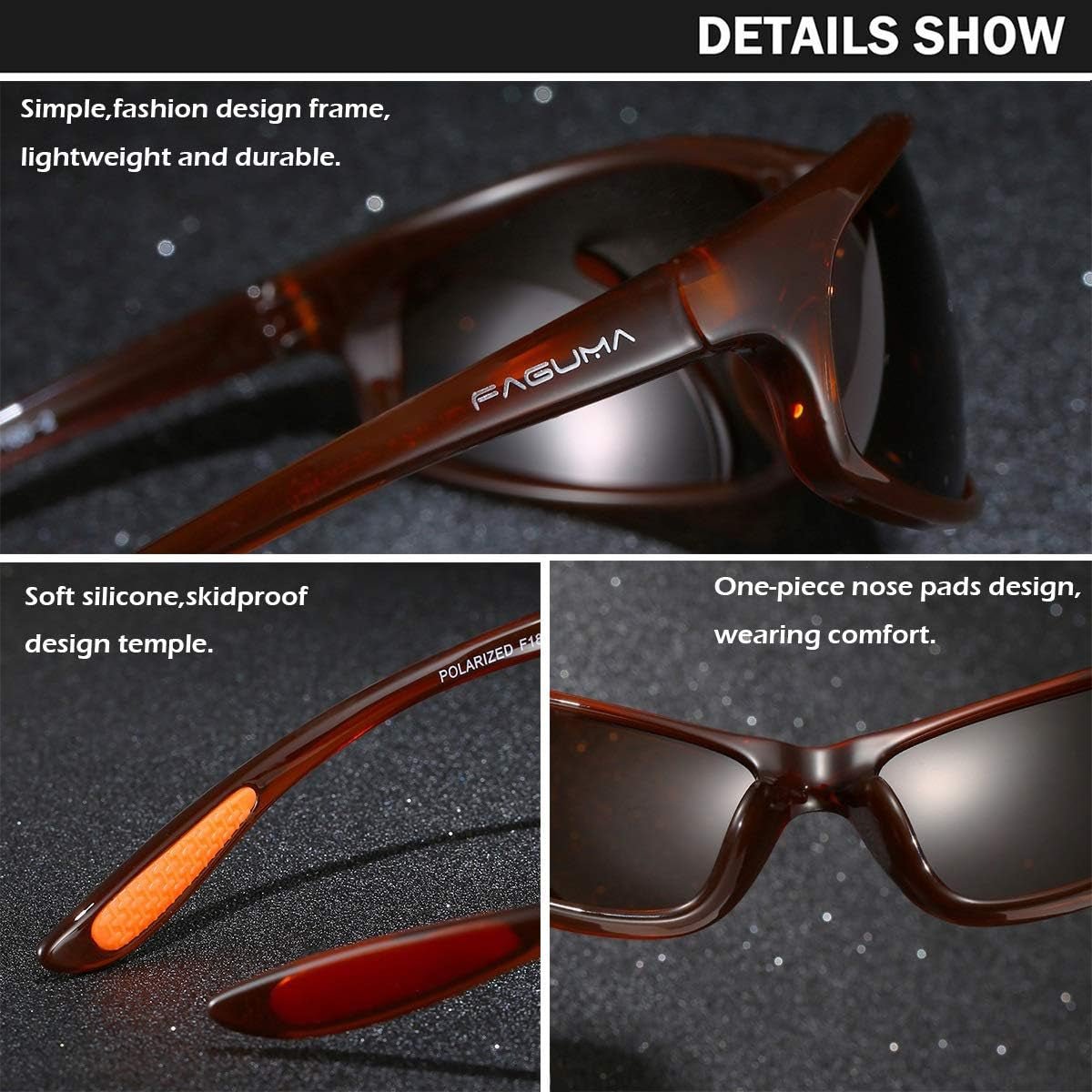 Polarized Sports Sunglasses for Men Cycling Driving Fishing UV400 Protection