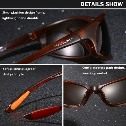Polarized Sports Sunglasses for Men Cycling Driving Fishing UV400 Protection