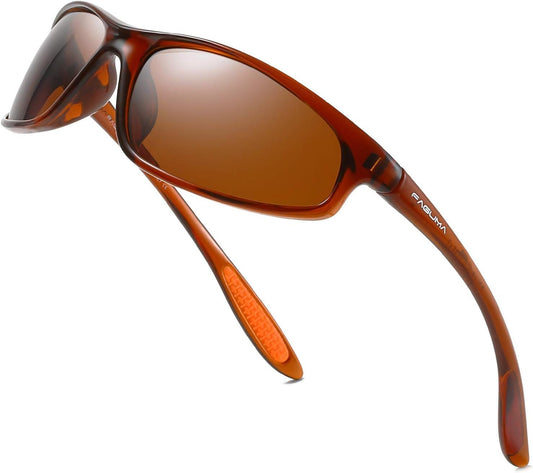 Polarized Sports Sunglasses for Men Cycling Driving Fishing UV400 Protection - WORLD TIME VISITS