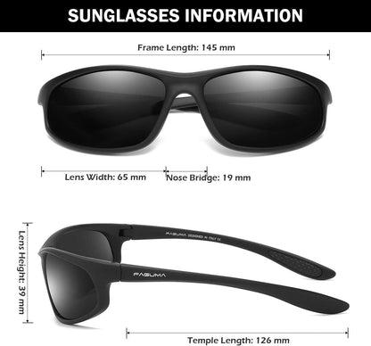 Polarized Sports Sunglasses for Men Cycling Driving Fishing UV400 Protection