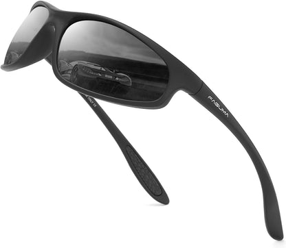 Polarized Sports Sunglasses for Men Cycling Driving Fishing UV400 Protection - WORLD TIME VISITS
