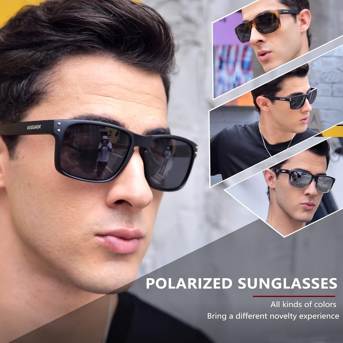 Polarized Square Sunglasses for Men and Women Matte Finish Sun Glasses UV Protection Glasses - WORLD TIME VISITS