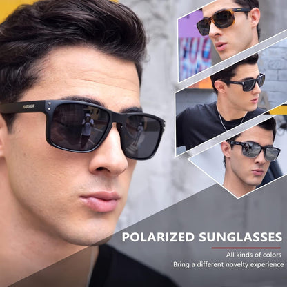 Polarized Square Sunglasses for Men and Women Matte Finish Sun Glasses UV Protection Glasses - WORLD TIME VISITS