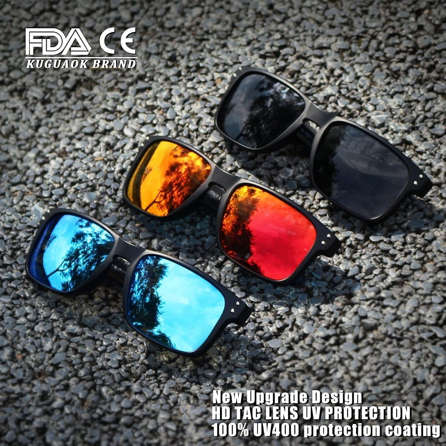 Polarized Square Sunglasses for Men and Women Matte Finish Sun Glasses UV Protection Glasses