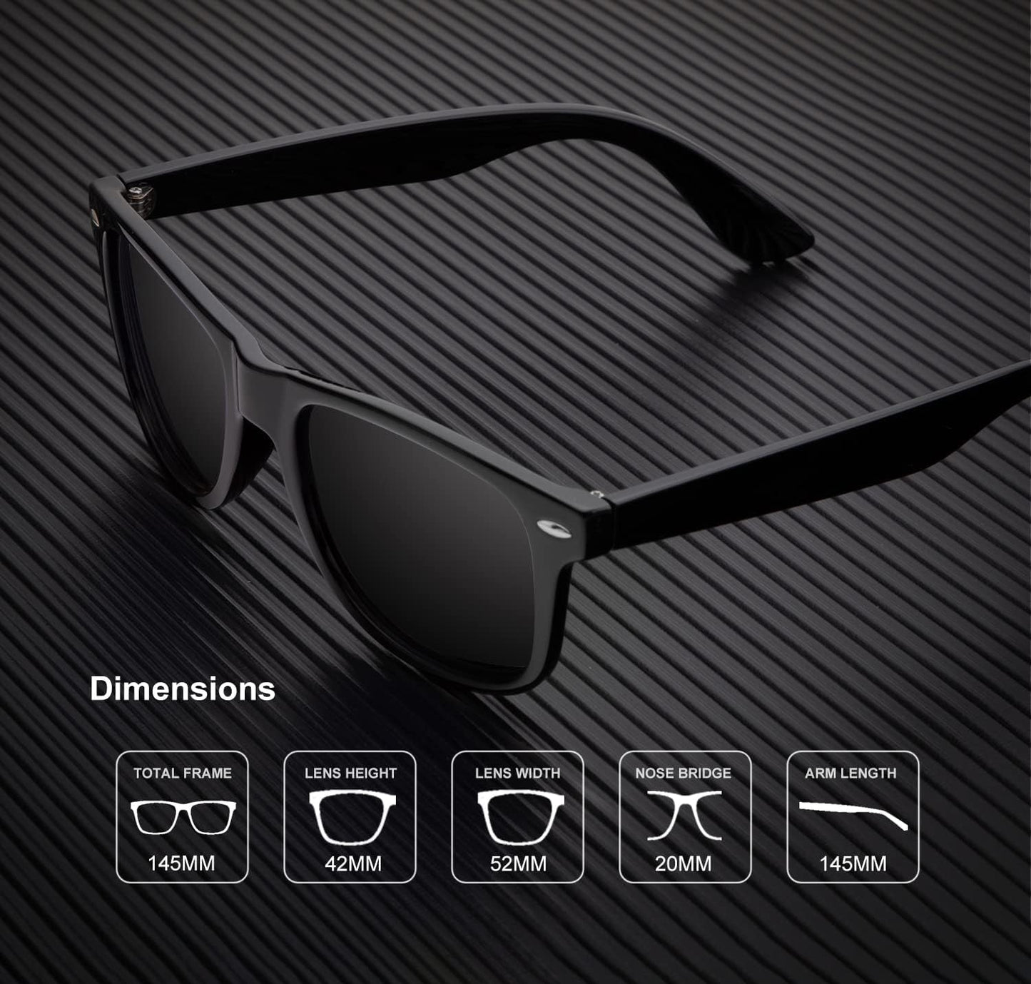 Polarized Sunglasses for Men and Women Matte Finish Sun Glasses Color Mirror Lens UV Blocking (3 Pack)