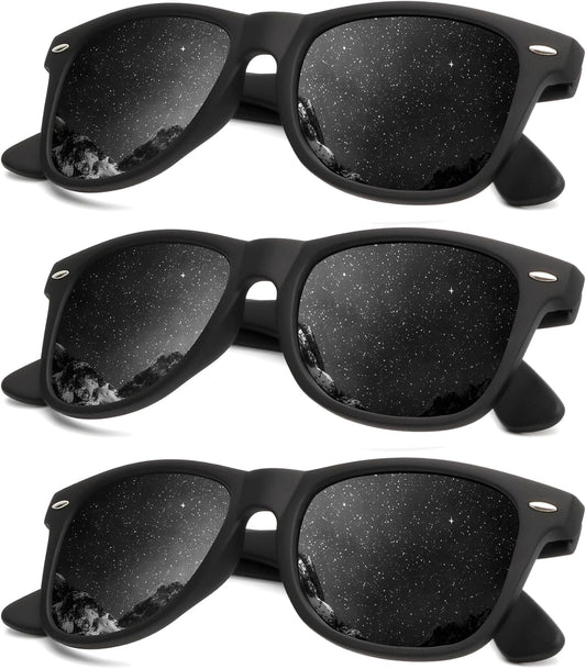 Polarized Sunglasses for Men and Women Matte Finish Sun Glasses Color Mirror Lens UV Blocking (3 Pack) - WORLD TIME VISITS