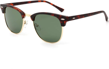 Polarized Sunglasses for Men and Women Semi - Rimless Frame Driving Sun Glasses UV Blocking - WORLD TIME VISITS