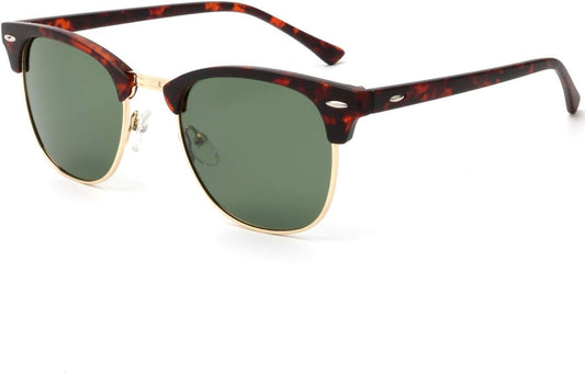 Polarized Sunglasses for Men and Women Semi - Rimless Frame Driving Sun Glasses UV Blocking - WORLD TIME VISITS