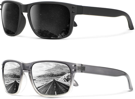 Polarized Sunglasses for Men and Women Vintage Style Sun Glasses for Fishing Running Driving with UV Protection - WORLD TIME VISITS