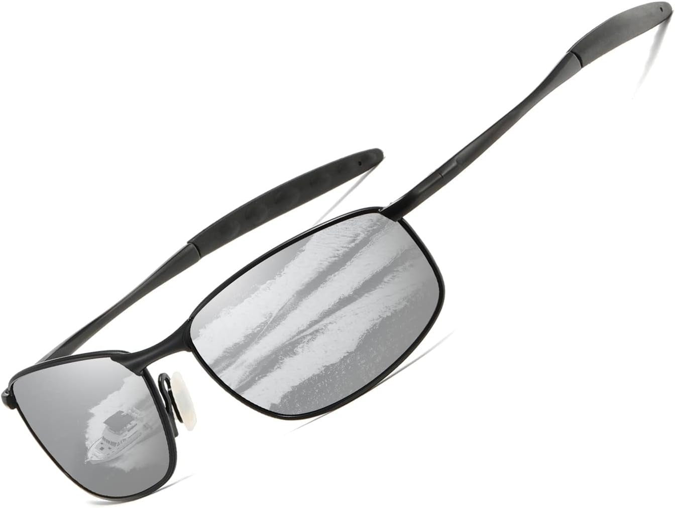 Polarized Sunglasses for Men Rectangle Metal Frame Retro Sun Glasses AE0395 - WORLD TIME VISITS