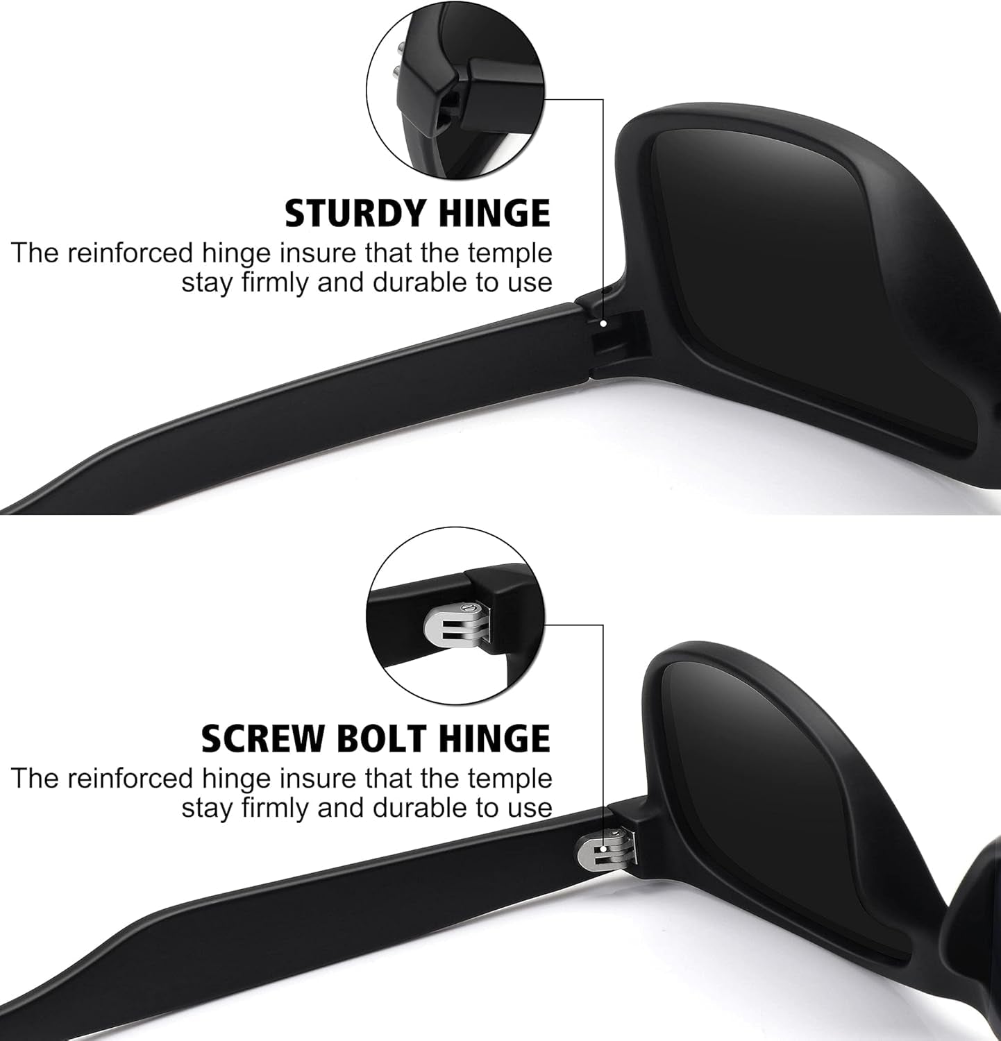 Polarized Sunglasses for Men Women Classic Retro Sun Glasses for Driving UV Protection