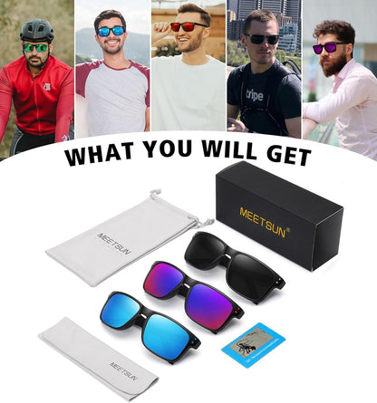 Polarized Sunglasses for Men Women Sports Driving Fishing Glasses UV400 Protection