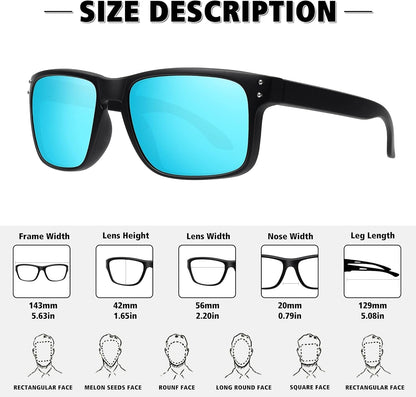 Polarized Sunglasses for Men Women Sports Driving Fishing Glasses UV400 Protection