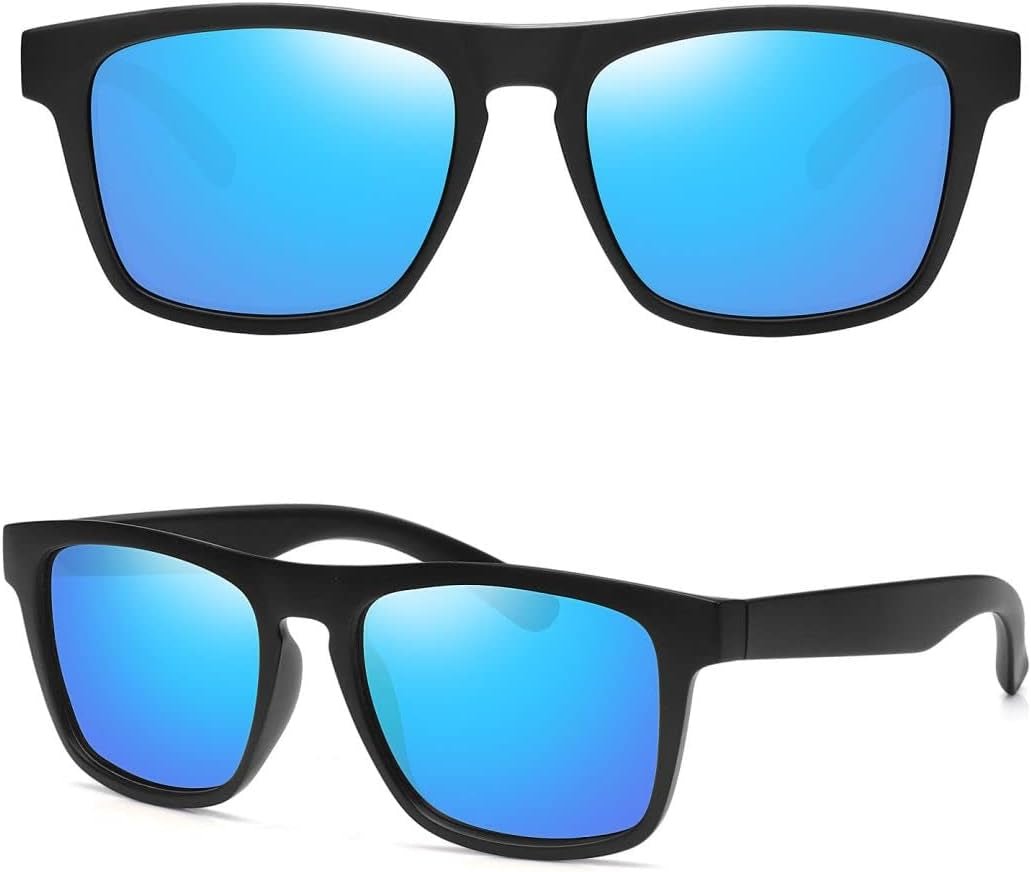 Polarized Sunglasses for Men Women UV Protection Square Frame Sport Fishing Driving Sunglasses