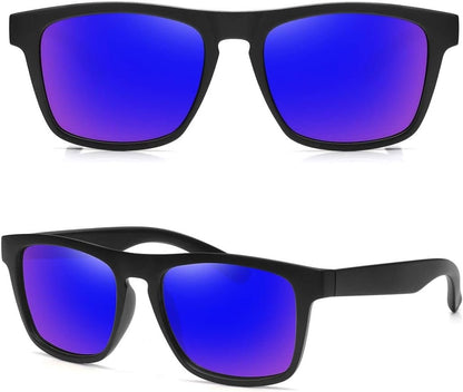 Polarized Sunglasses for Men Women UV Protection Square Frame Sport Fishing Driving Sunglasses
