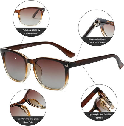 Polarized Sunglasses for Women Classic Retro Style UV400 Protection