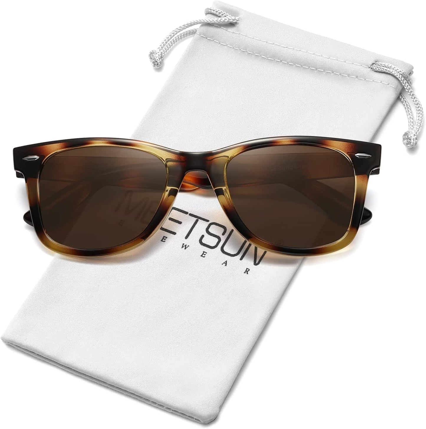 Polarized Sunglasses for Women Men Classic Retro Square Frame Driving Trendy Sun Glasses UV Protection - WORLD TIME VISITS