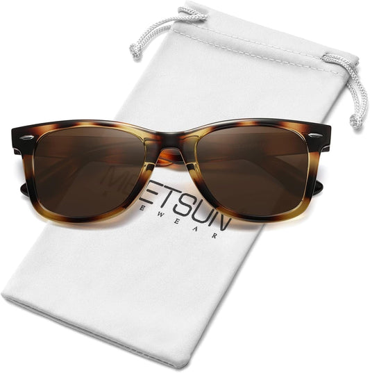 Polarized Sunglasses for Women Men Classic Retro Square Frame Driving Trendy Sun Glasses UV Protection - WORLD TIME VISITS