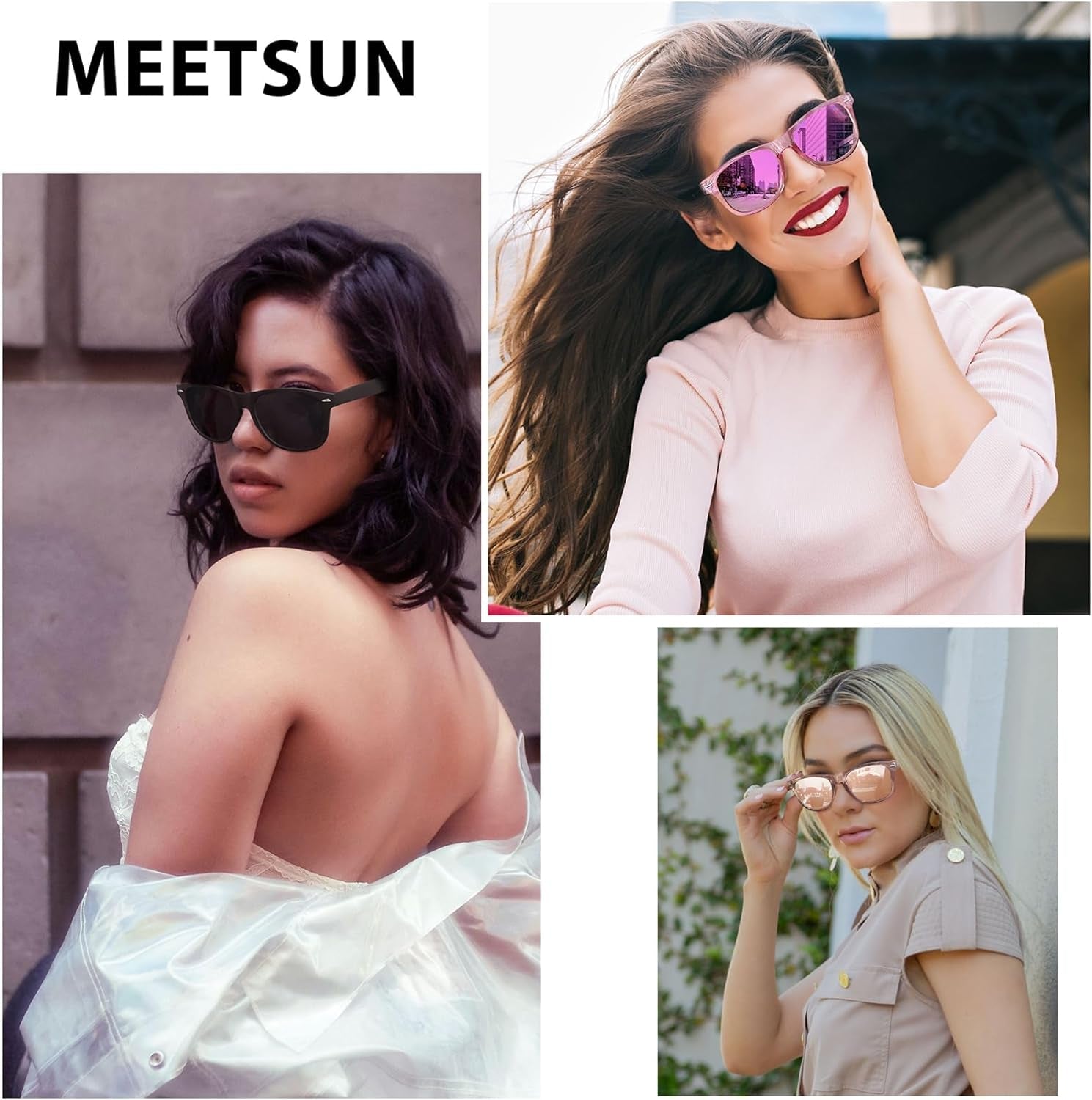 Polarized Sunglasses for Women Men Classic Retro Trendy Driving Sun Glasses UV400 Protection (3 Pack) - WORLD TIME VISITS